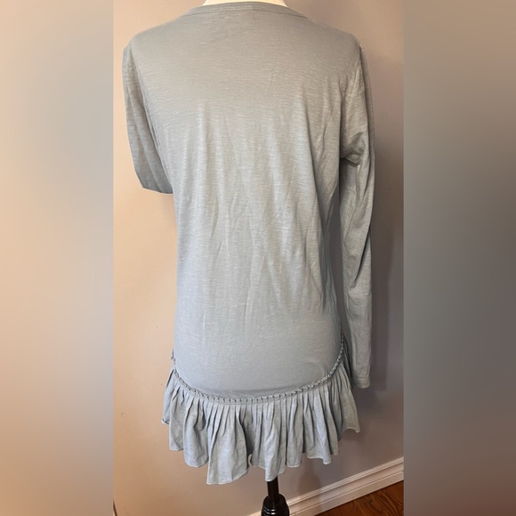 NWOT LOGO Pastel Blue Long Sleeved Tunic w/ Ruffles on the Bottom!! - Picture 5 of 9